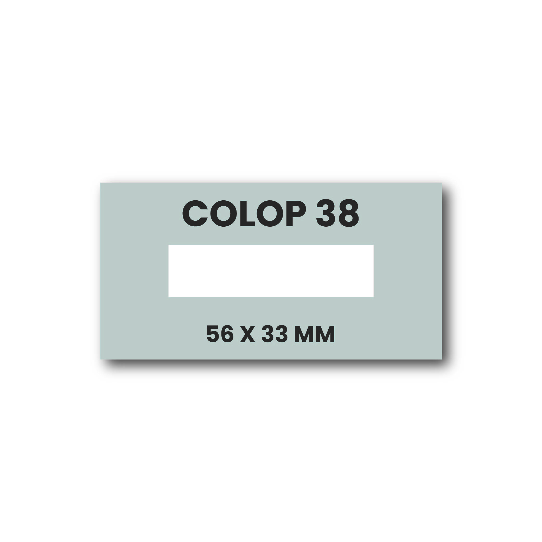 Tekstplaatje Colop Printer 38/D