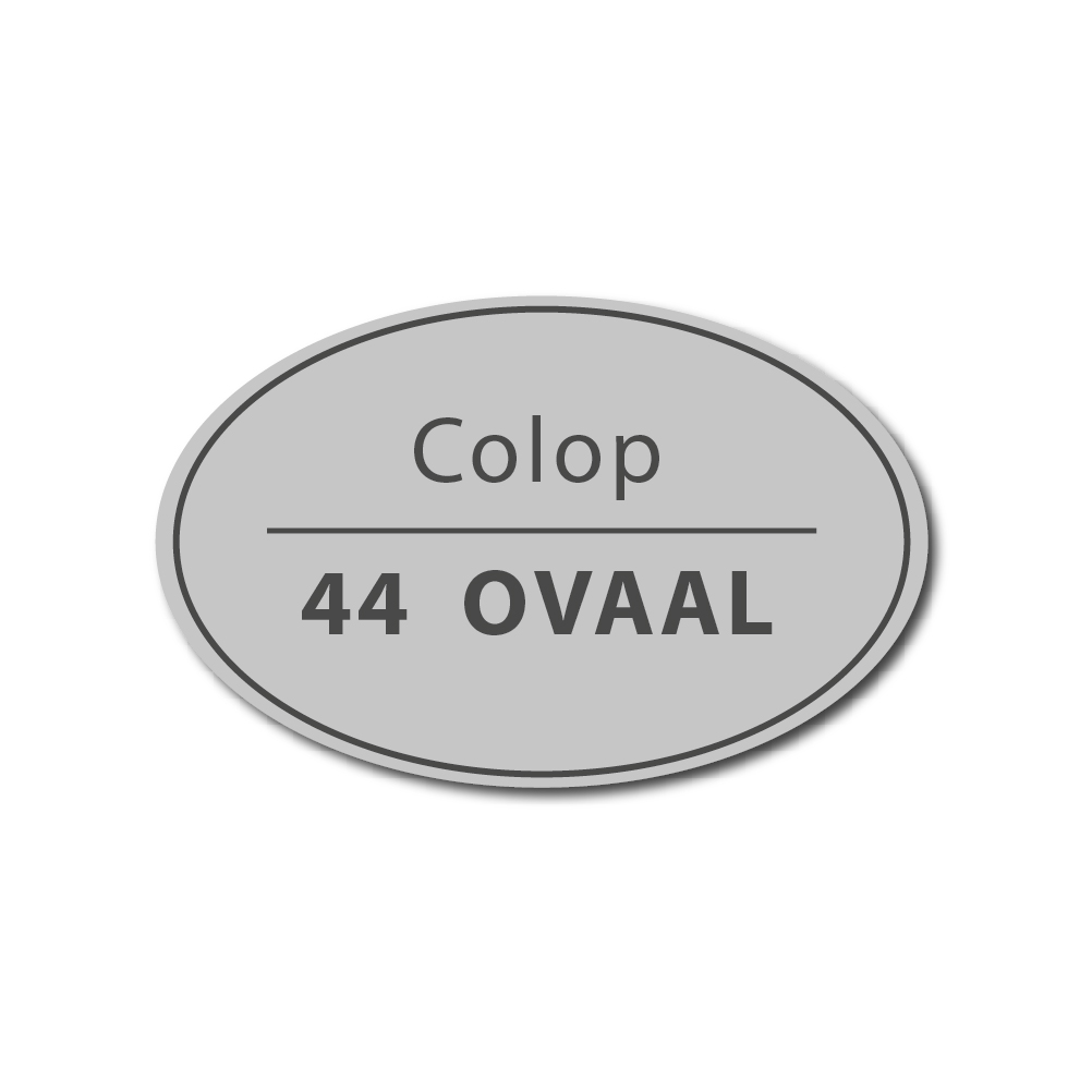 Tekstplaat Colop Ovaal 44