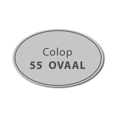 Tekstplaat Colop Ovaal 55