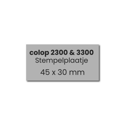 Stempelplaatje Colop 2300 & 3300