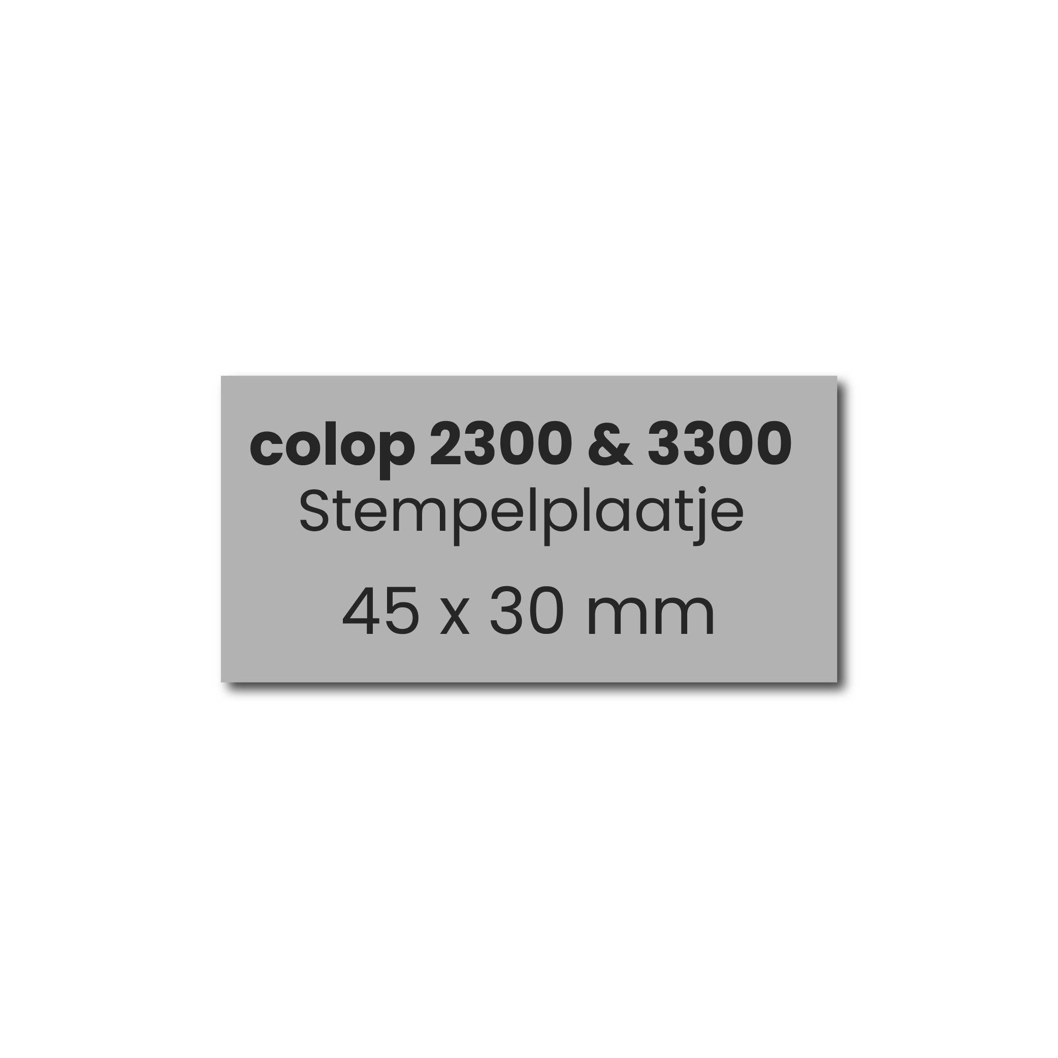 Stempelplaatje Colop 2300 & 3300