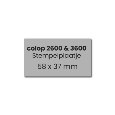 Stempelplaatje Colop 2600 & 3600