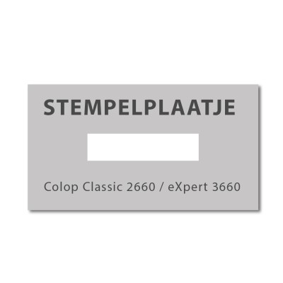Stempelplaatje Colop 2660 & 3660