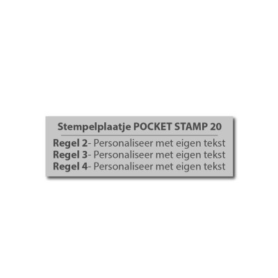Tekstplaatje Colop Pocket 20