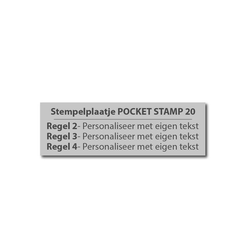 Tekstplaatje Colop Pocket 20