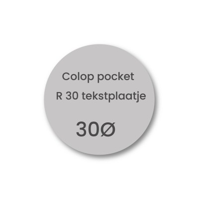 Tekstplaatje Colop Pocket R30