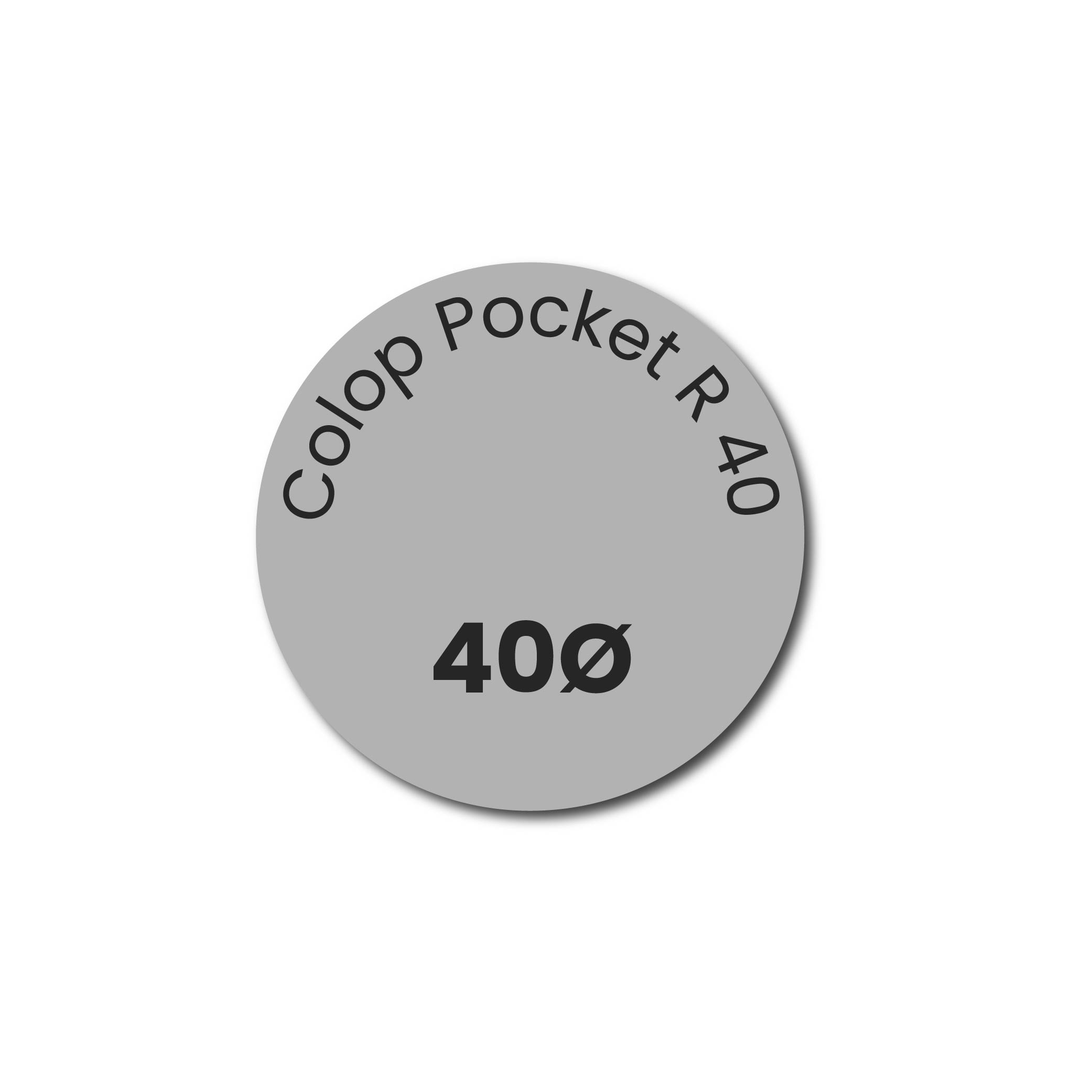 Tekstplaatje Colop Pocket R40