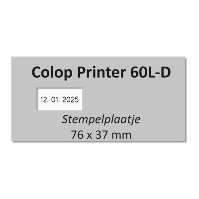 Tekstplaatje Colop Printer 60 datum links