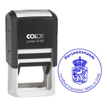 Stempel voor tolken en vertalers