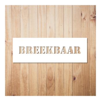 Sjabloon standaard tekst 'breekbaar'