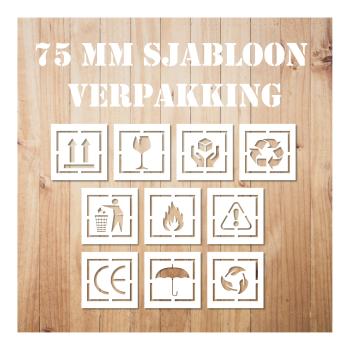 Sjablonen pictogrammen verpakking