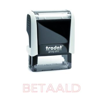 Stempel met 'betaald' erop
