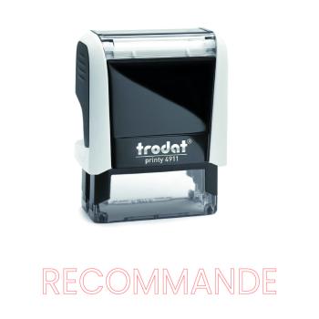 Stempel met 'recommande' erop